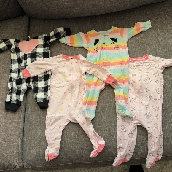 Carter's Other - 3 month baby footed sleeper pajama bundle